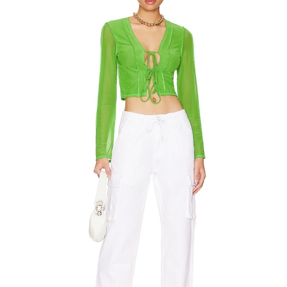 Superdown Tess Tie Front Top Revolve - Picture 3 of 4